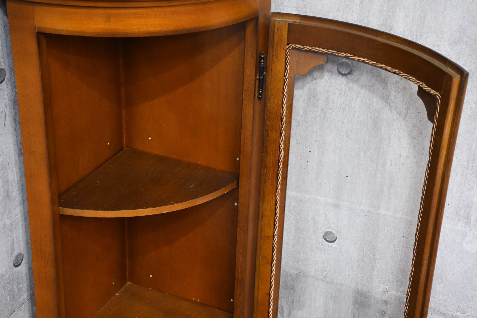 ELC34 イタリア製 象嵌細工 コーナーキャビネット 鍵付き コーナー