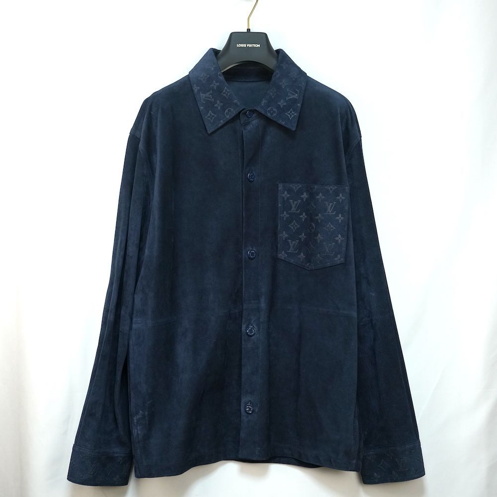 LOUISVUITTON ルイヴィトン スエード レザー シャツ ジャケット 部分