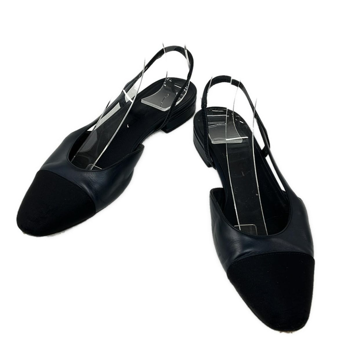 CHANEL(シャネル) サンダル 36 1/2 C レディース - G31319 ネイビー×黒