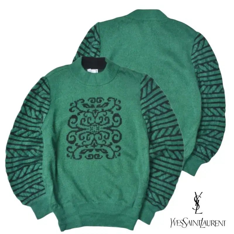 90 S イヴ サンローラン ウールニット レディース M N 1103