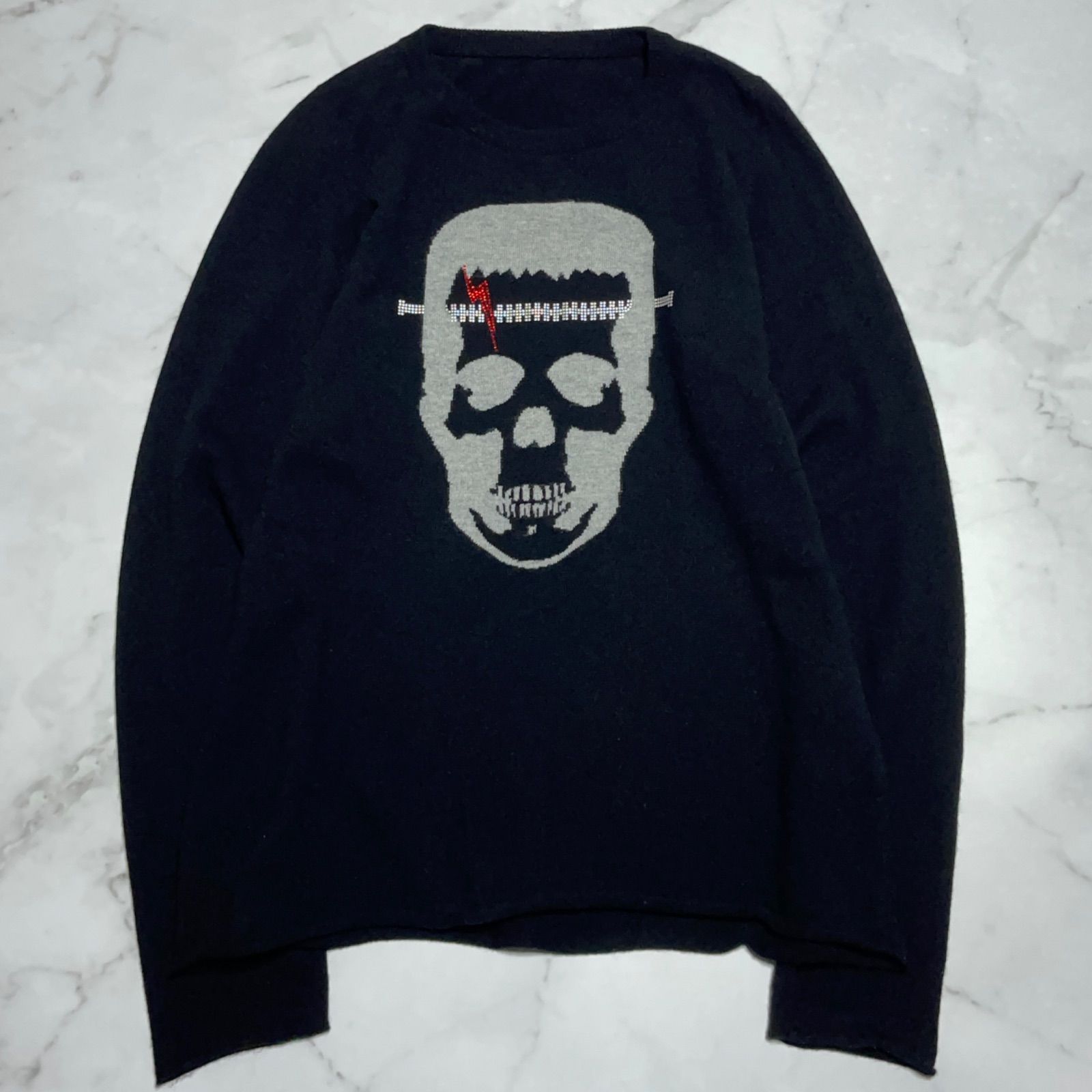 極美品/カシミヤ100% ルシアンペラフィネ ニット　セーター　ブラック　スカル 極美品/カシミヤ100% ルシアンペラフィネ ニット セーター ブラック