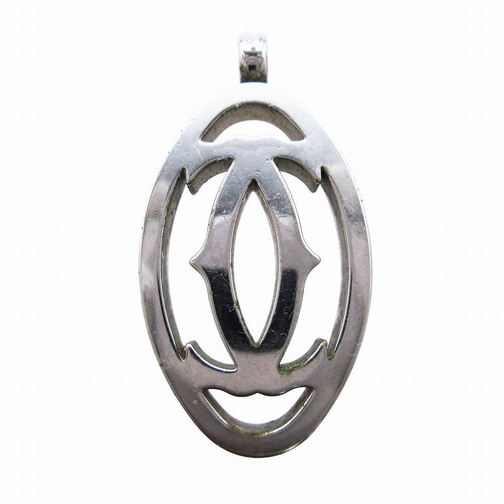 Cartier カルティエ 2C ロゴ ペンダントトップ チャーム シルバー