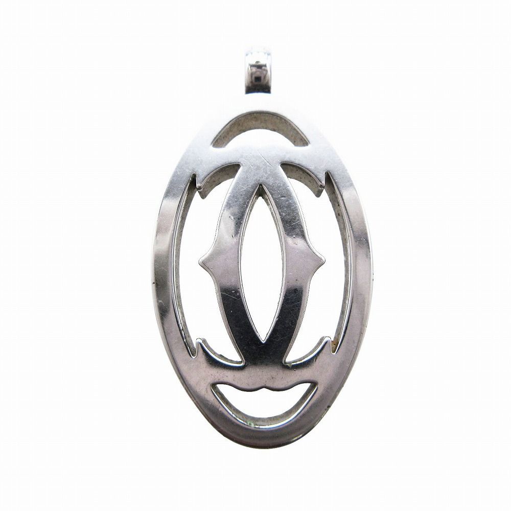 Cartier カルティエ 2C ロゴ ペンダントトップ チャーム シルバー