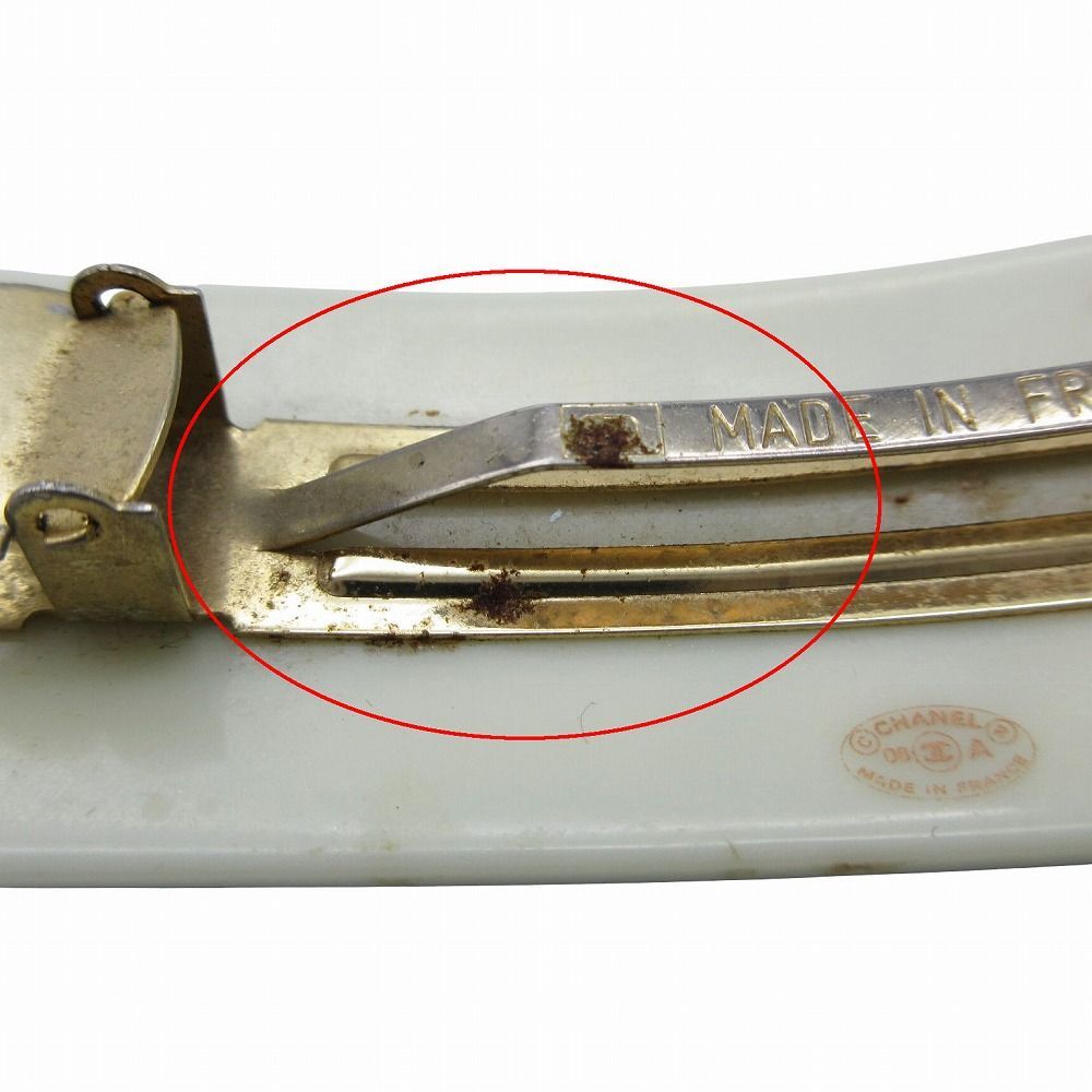 CHANEL シャネル 08A ココマーク チョコバー バレッタ 髪留め ヘア