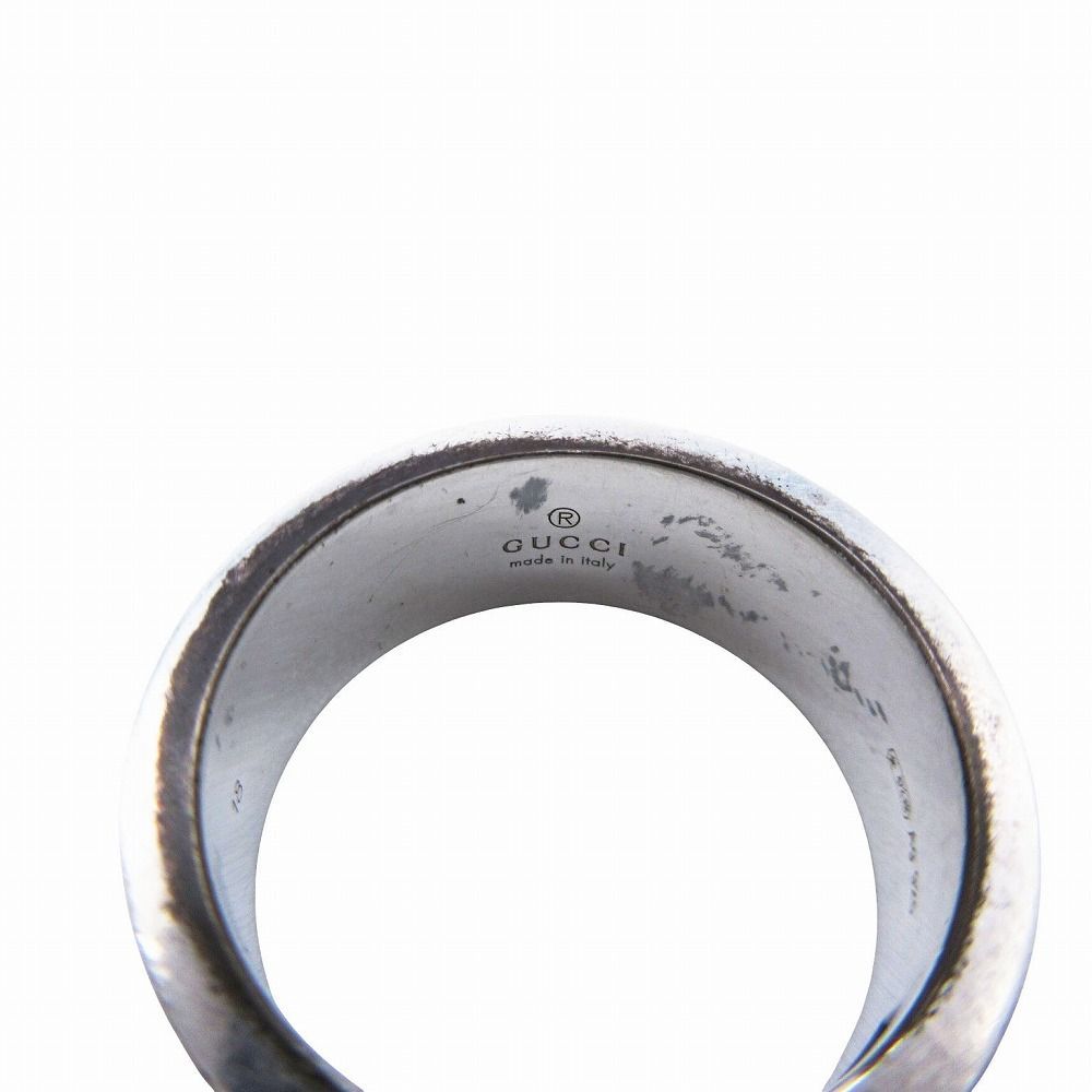 GUCCI グッチ Gロゴ ワイドリング指輪 シルバー 925 18号 箱付き GUCCI