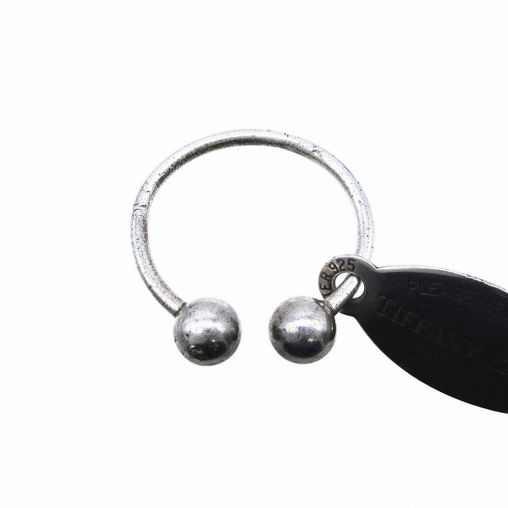 Tiffany&Co. ティファニー オーバル タグ スクリューボール キーリング