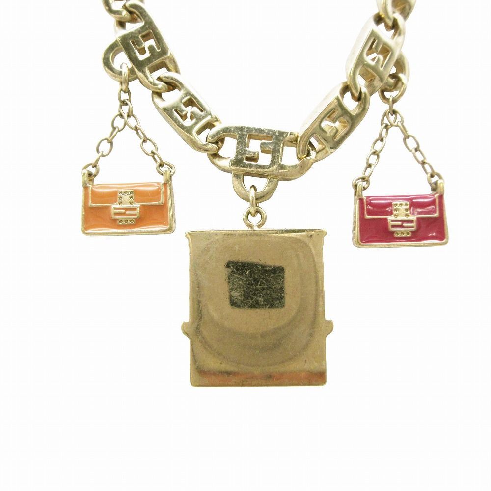 FENDI フェンディヴィンテージ 建物 バッグ モチーフ ネックレス