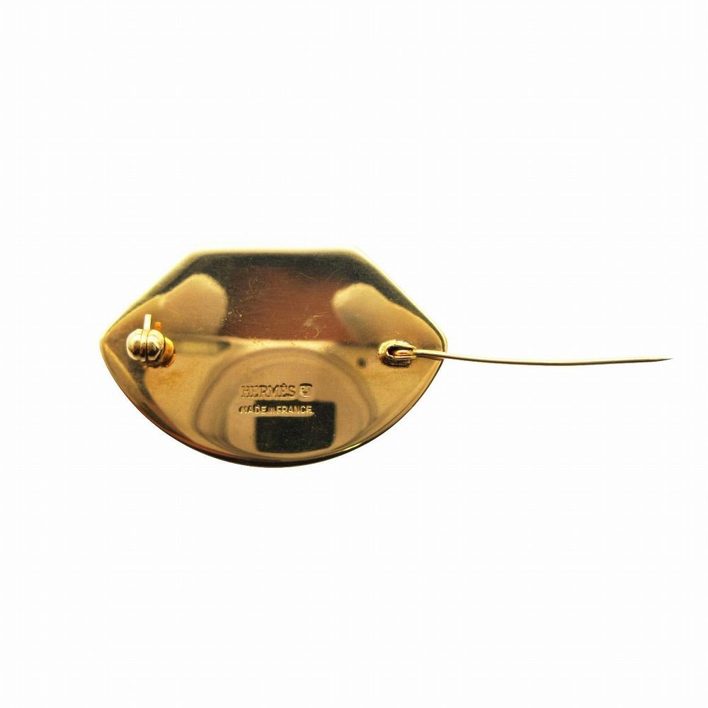 △HERMES エマイユ ピンブローチ 七宝焼き ゴールドカラー ブローチ エルメス HERMES エマイユ ピンブローチ 七宝焼き アクセサリー 艫飾り