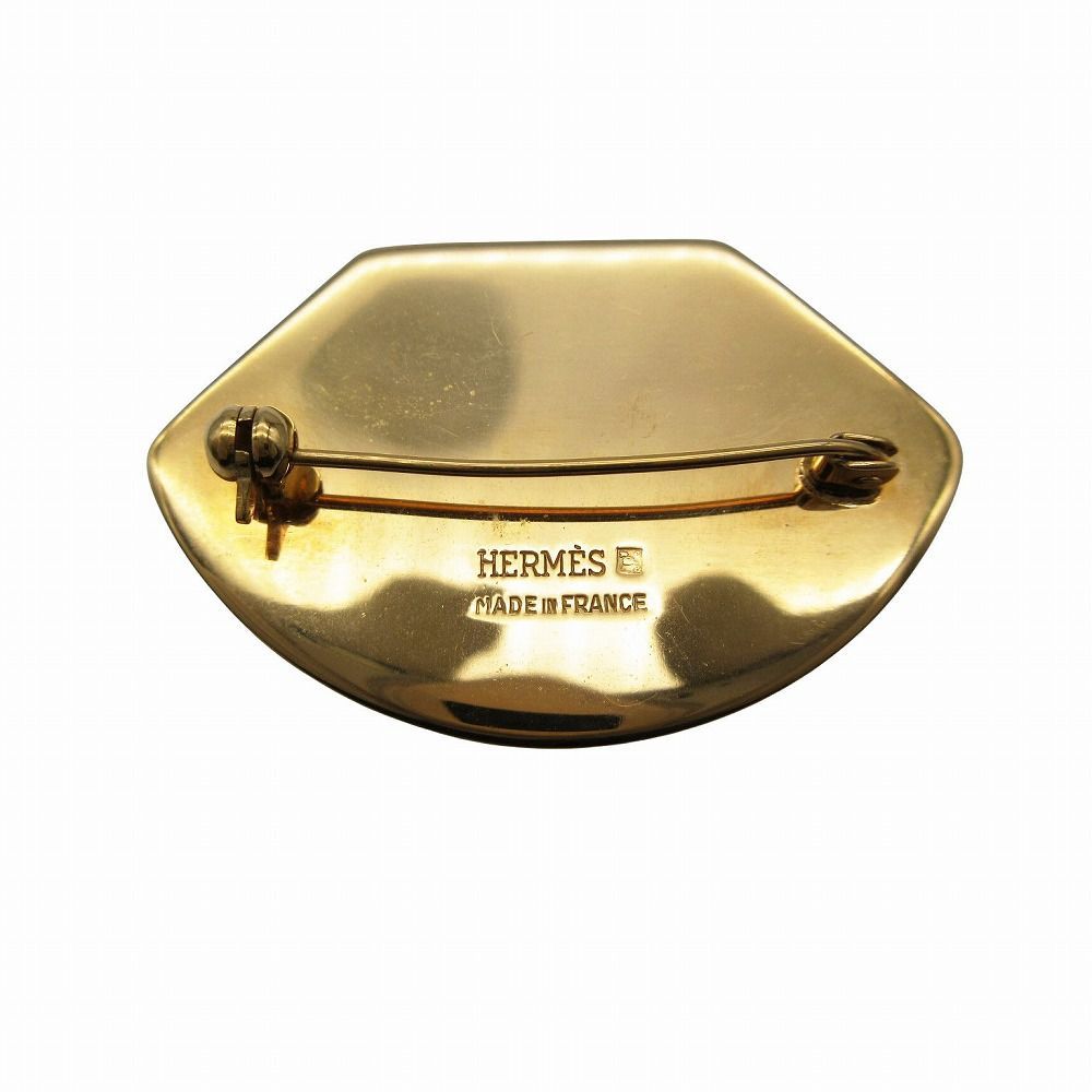 エルメス HERMES エマイユ ピンブローチ 七宝焼き アクセサリー 艫飾り