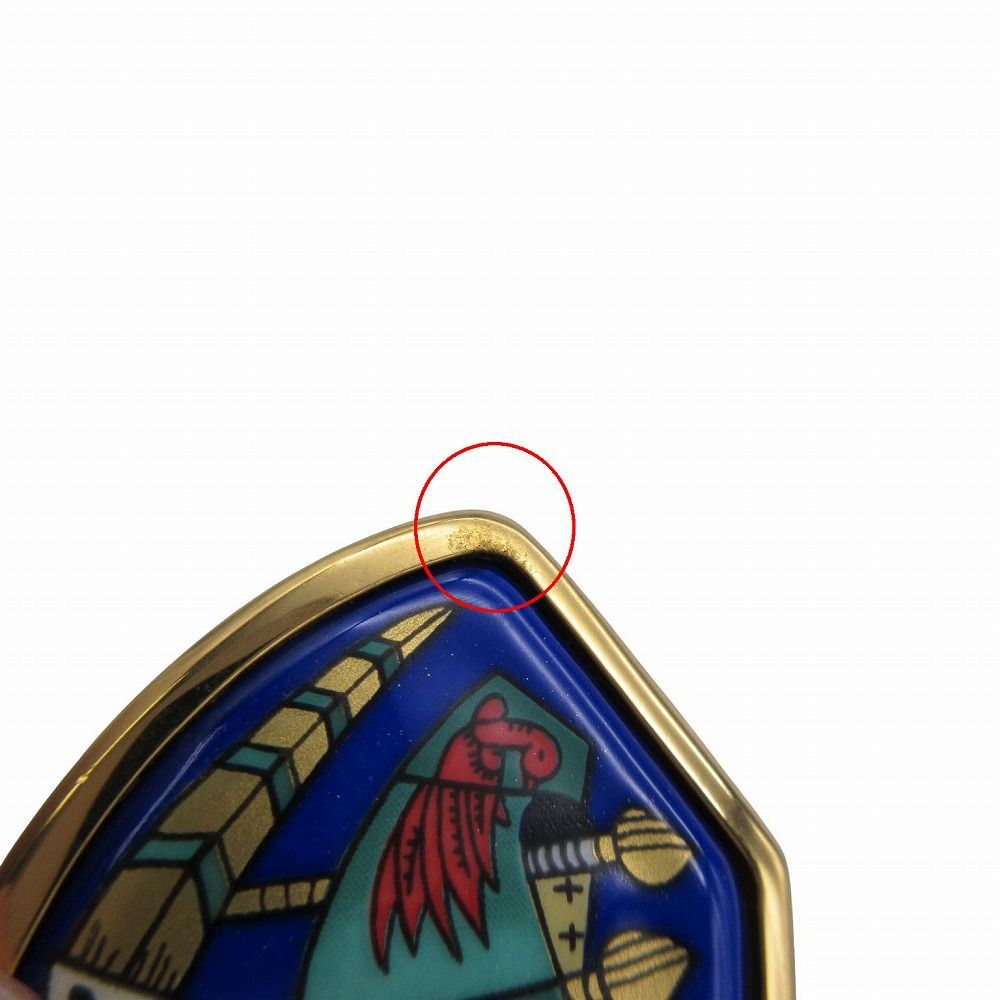 エルメス HERMES エマイユ ピンブローチ 七宝焼き アクセサリー 艫飾り