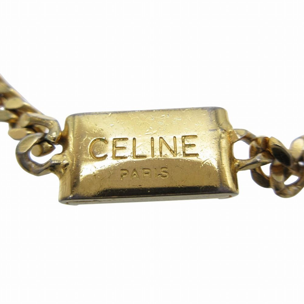CELINE セリーヌ リバーシブル ロゴプレート トリオンフロゴ ゴールド