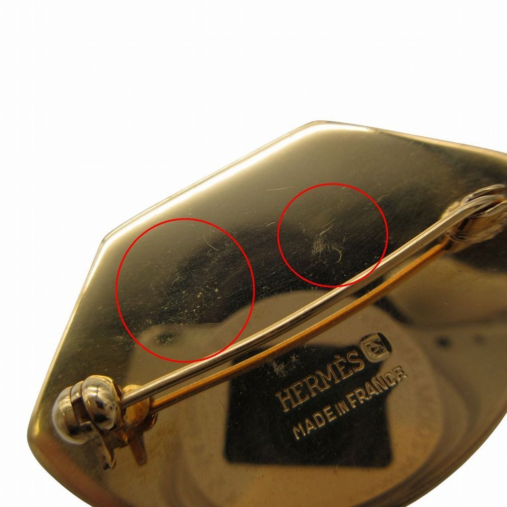 エルメス HERMES エマイユ ピンブローチ 七宝焼き アクセサリー 艫飾り