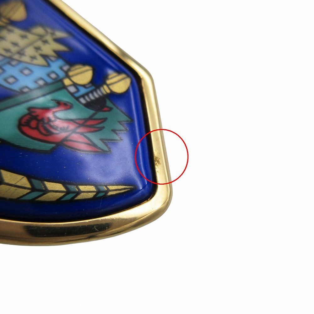 エルメス HERMES エマイユ ピンブローチ 七宝焼き アクセサリー 艫飾り