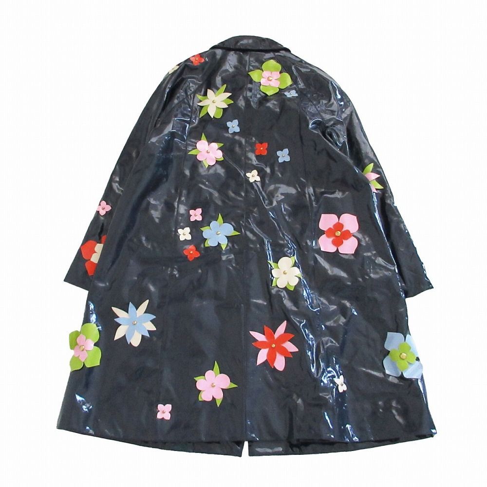kate spade ケイトスペード フローラル エンベリッシュ レインコート アウター ネイビー KB 097 A 629 XS レディース
