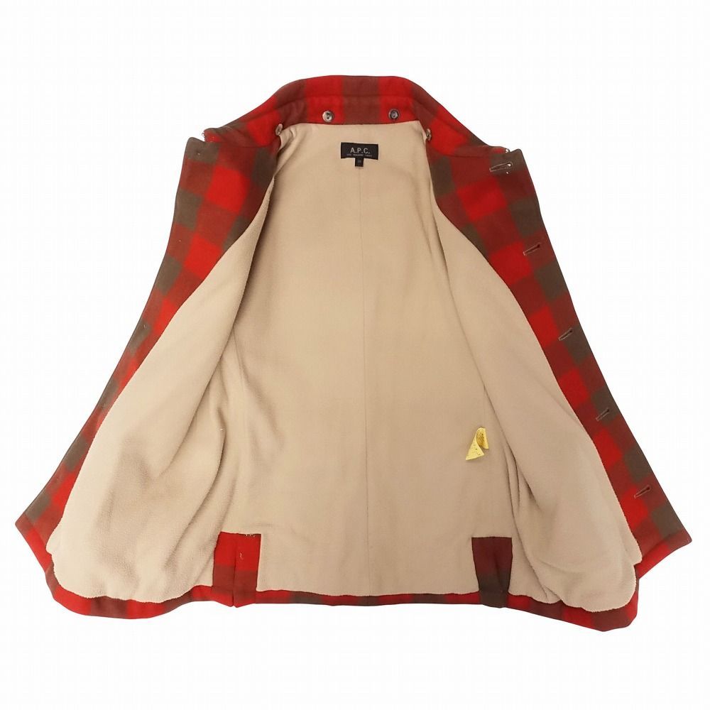 美品 A.P.C. アーペーセー ポーランド製 チェック ウール ジャケット 