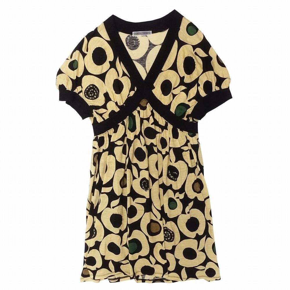 TSUMORI CHISATO ツモリチサト りんご柄 ワンピース ひざ丈 半袖 ラメ 