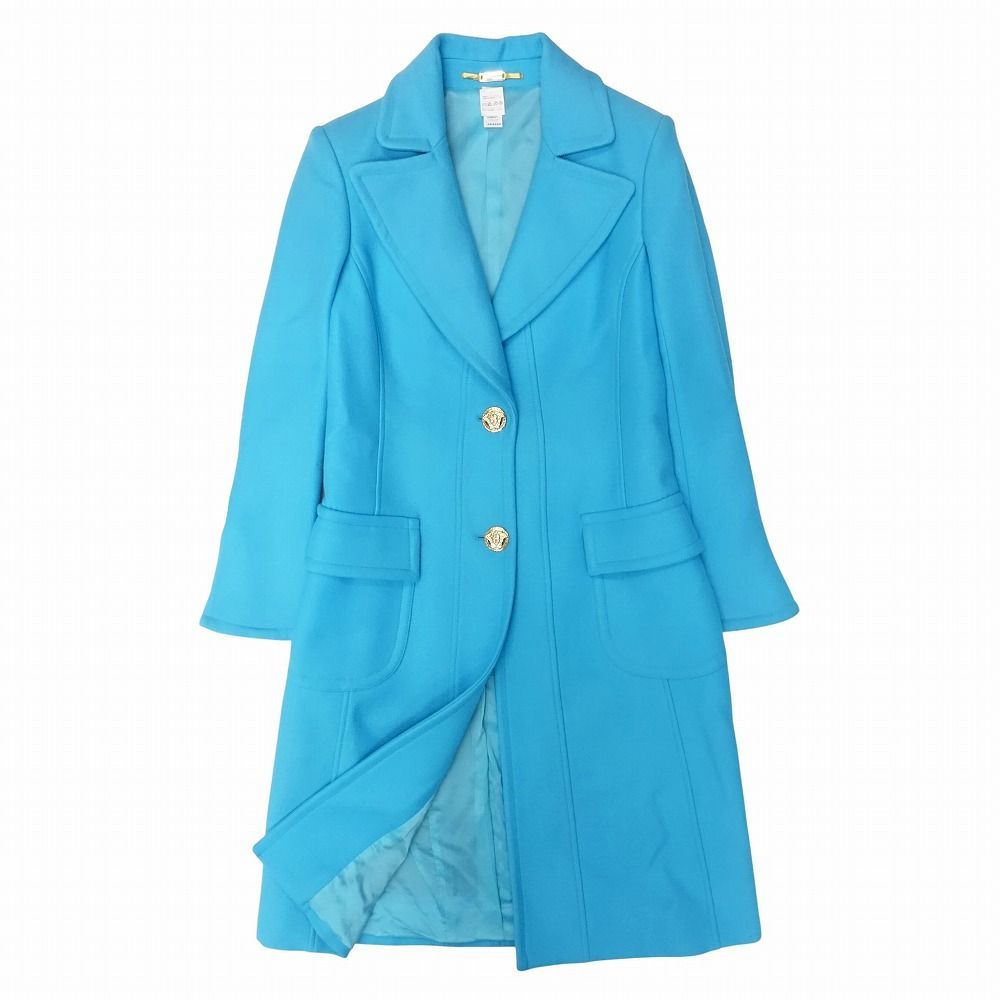 極美品 VERSACE ヴェルサーチ ヴェルサーチェ ウール ロング コート