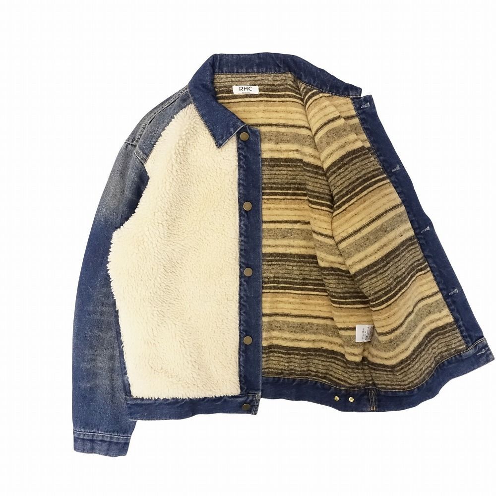 良品 RHC RON HERMAN ロンハーマン デニム ジャケット ボア切替
