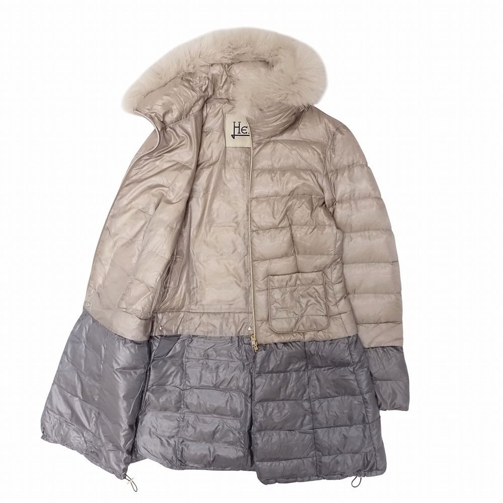 HERNO - jjjさま専用 ヘルノ ファーダウンジャケット 44 グレージュの