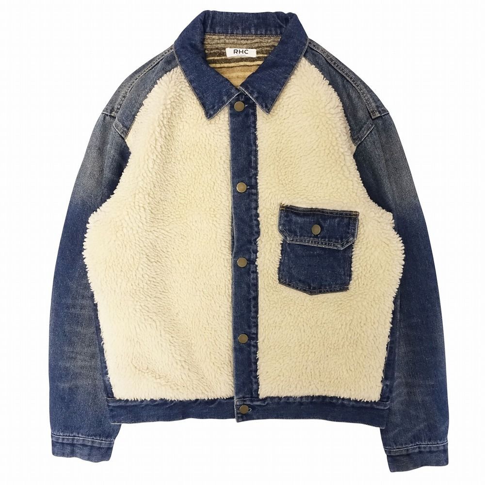良品 RHC RON HERMAN ロンハーマン デニム ジャケット ボア切替