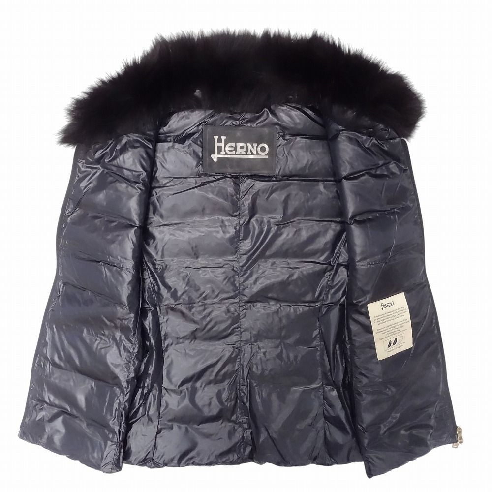 極美品 HERNO ヘルノ ダウン ベスト ノースリーブ ジャケット ブルゾン