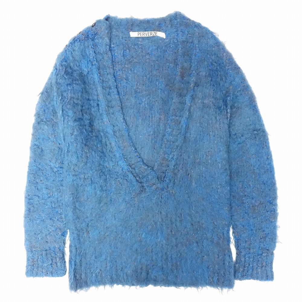 パーバーズ PERVERZE Teddy Deep V-Neck Knit モヘヤ ニット セーター