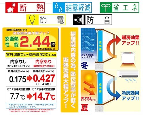 迅速に発送 二重窓 簡易内窓 省エネ 冷暖房効果大幅アップ 大窓用セット 内窓内寸 高さ 1 830 mm 巾 mmまで ホワイト サッシ 窓 住宅設備 DIY 工具