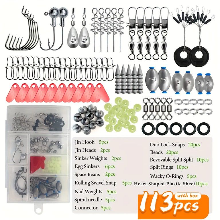 釣りをもっと手軽に】釣り具セット フック/ビーズ/ウェイト/コネクター