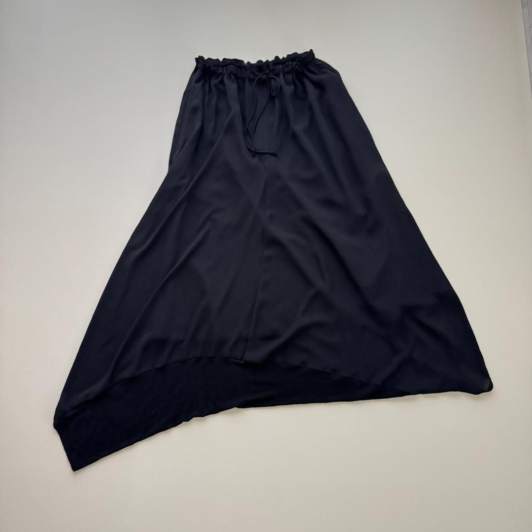 美品 Y's ワイズ サルエルパンツ 黒 ブラック 切り替え ドレープ 変形