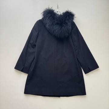 極美品 23区 ロロ・ピアーナ Loro Piana DOESKIN ラクーンファー付き