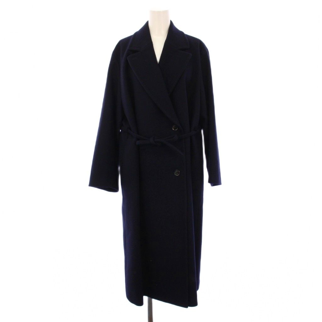 ベイジ BEIGE GABELLE チェスターコート アウター ロング 32 紺 |KH