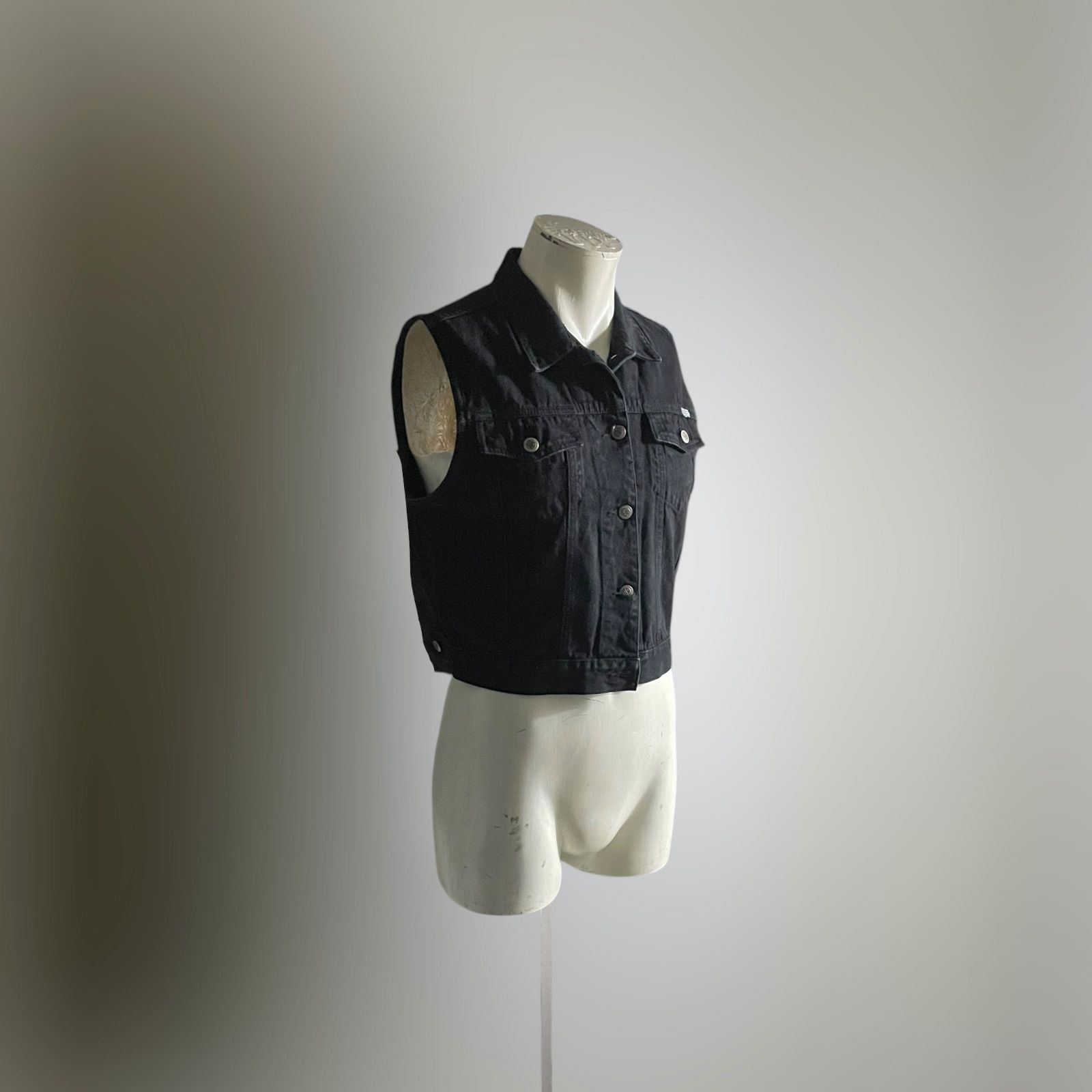 USA 90s ヴィンテージ ブラックデニム ベスト 黒 ジーンズ アメリカ