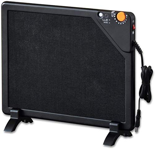 TEKNOS 人感センサー搭載 遠赤外線デスクヒーター|パネルヒーター 450 C フリースカバー付き 温度調節無段階対応 タイマー付 2 WAY式 カーボン採用 マグネット式 コタツ 即暖 速暖 輻射式 ブラック m