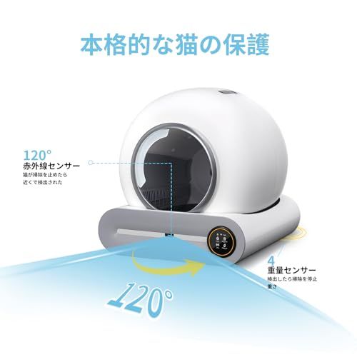 猫 自動 トイレ 猫用品自動猫トイレ 65L 大容量 ロボット 猫砂マット