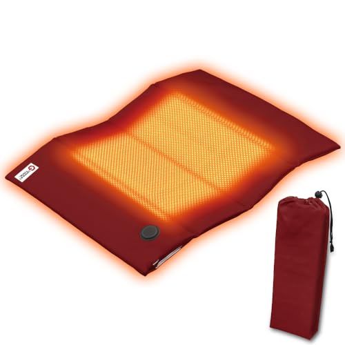 アイリスオーヤマ 防災グッズ ホットマット 電気マット HW-OC 4-R ワインレッド m