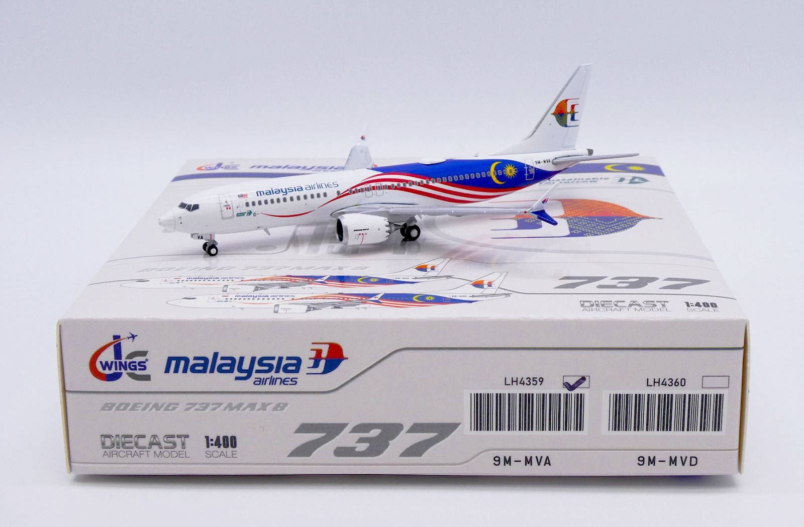 Jcwings マレーシア航空 737 MAX 8 9 M-MVA 1|400 LH 4359