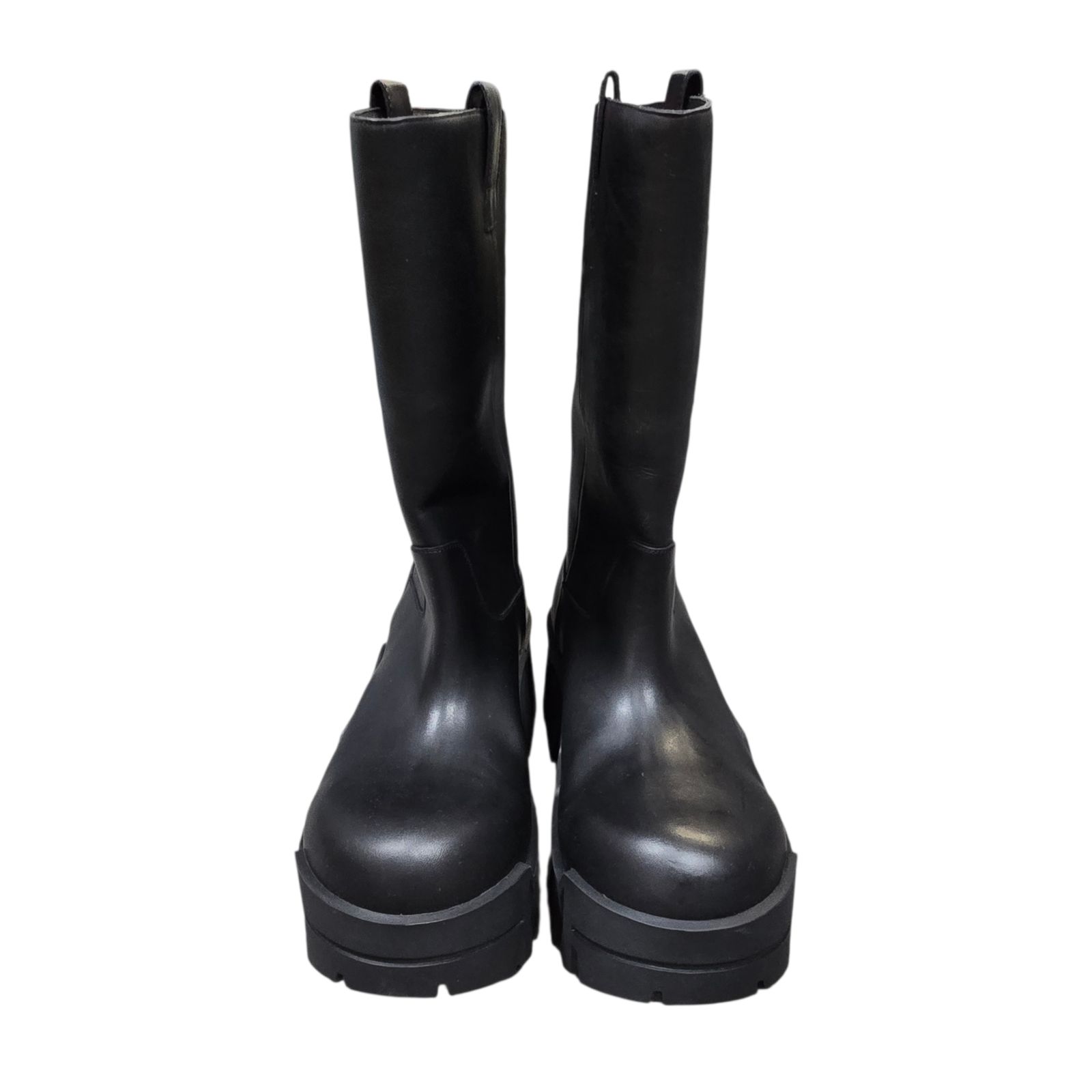 ◆ バレンシアガ ブルドーザー ローブーツ スムースカーフスキン 672497 ブラック サイズ44 箱有 品◆ky