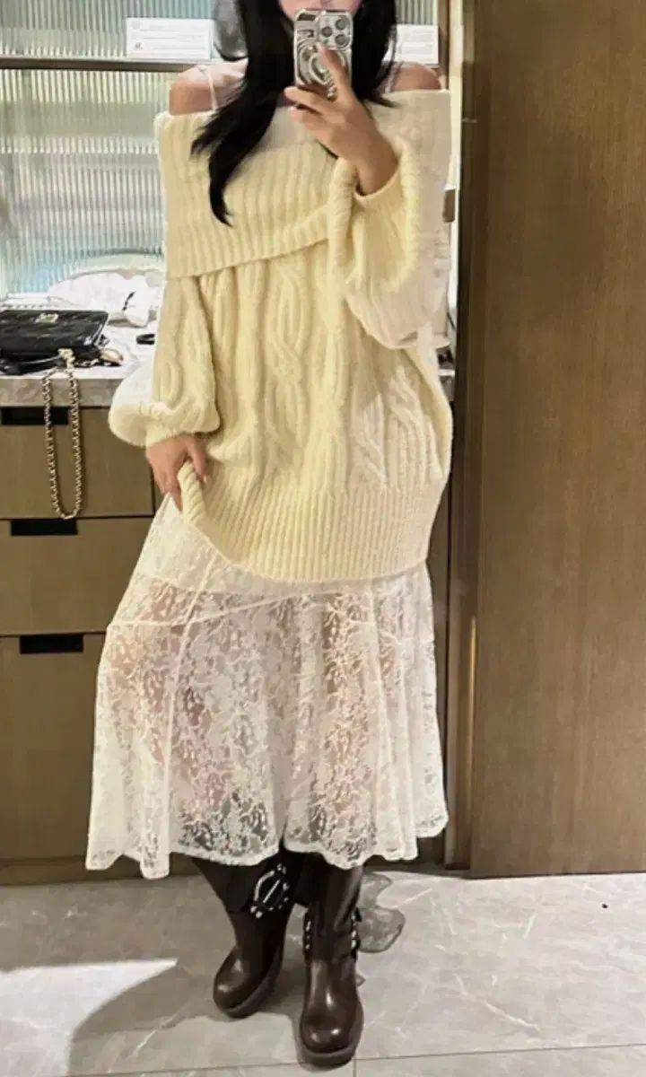 厚手 ケーブル編み