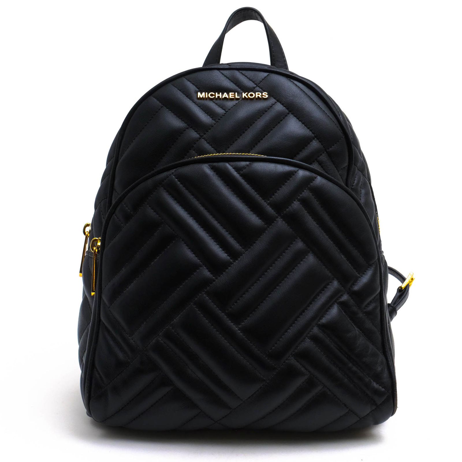 Michael Kors Black Leather Abbey Quilted Women\'s Backpack NWT Michael Kors Black Pebbled Leather Mini Backpack main image 2