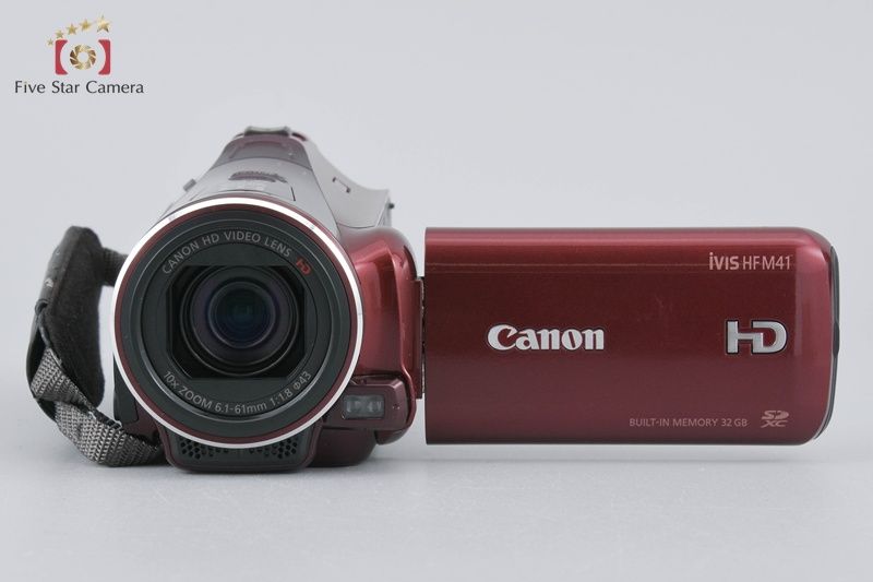  Canon キヤノン iVIS HF M 41 レッド ビデオカメラ ビデオカメラ本体 ビデオカメラ