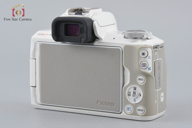 Canon キヤノン EOS Kiss M ダブルズームキット ホワイト 元 き ミラーレスカメラ