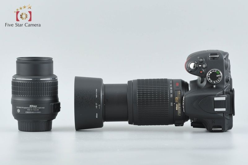  Nikon ニコン D 3200 ダブルズームキット ブラック シャッター回数僅少 デジタル一眼レフカメラ デジタル一眼レフ デジタルカメラ