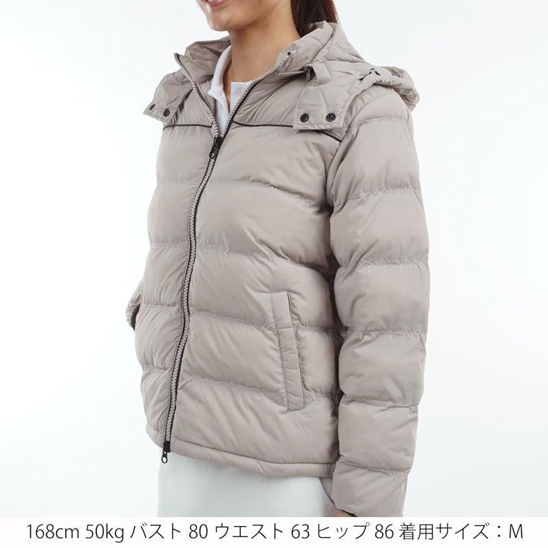 ピン アパレル レディース 中綿 フルジップブルゾン ストレッチ性 保温性 | ゴルフ アウター 622-4220002 040_ベージュ M