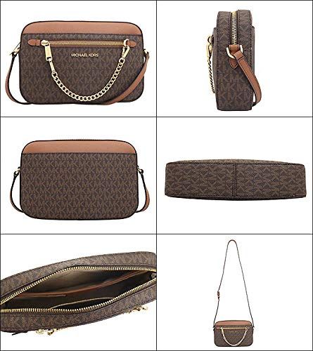 マイケルコース バッグ ショルダーバッグ ブラウン ジェット セット アイテム シグネチャー ラージ EW ジップ チェーン クロスボディー レディース アウトレット品 ブランド 並行輸入品 po 9764 cb 82