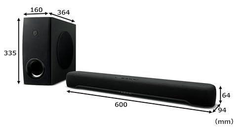 ヤマハ YAMAHA コンパクトサウンドバー SR C 30 A 横幅60 cm PC ゲーム スピーカー Bluetooth対応 テレビ パソコン スマホ サブウーファー ブラックpo 37 228 f 6