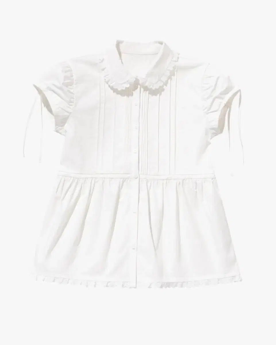 スマートアーバンユースフル K LEE SUU サンリオ ポチャッコ ピンタック シャツ 白