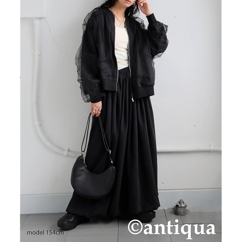antiqua アンティカ チュールドッキング アウター レディース PK-01209 Onesize 05 ブラック