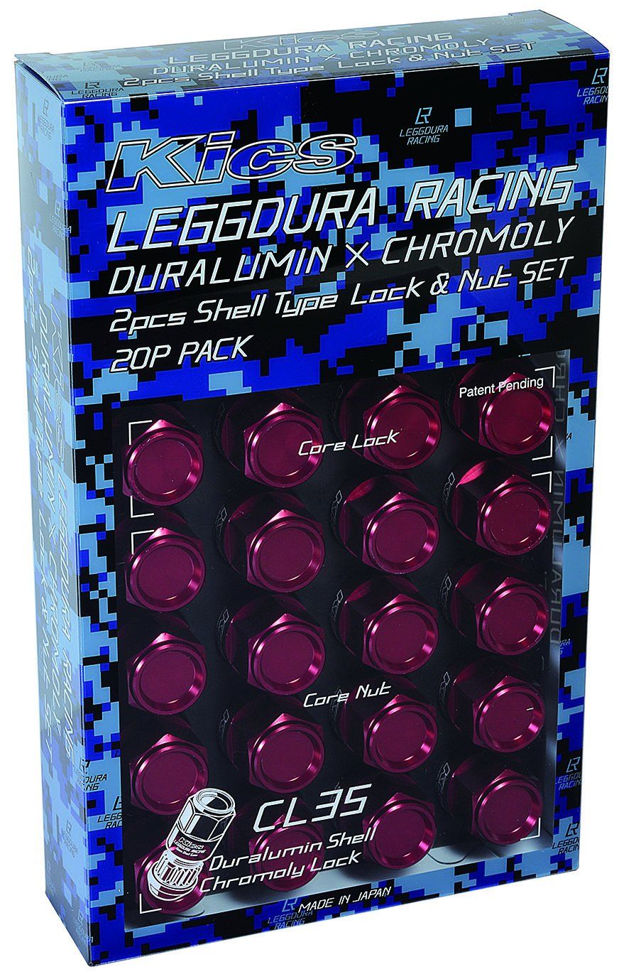 KYO-EI 協永産業 RACING Shell Type Lock - Nut Set CL 35 レデューラレーシングシェルタイプナット ロック-ナットセット M 12×P 1.5レッド 35-11 R