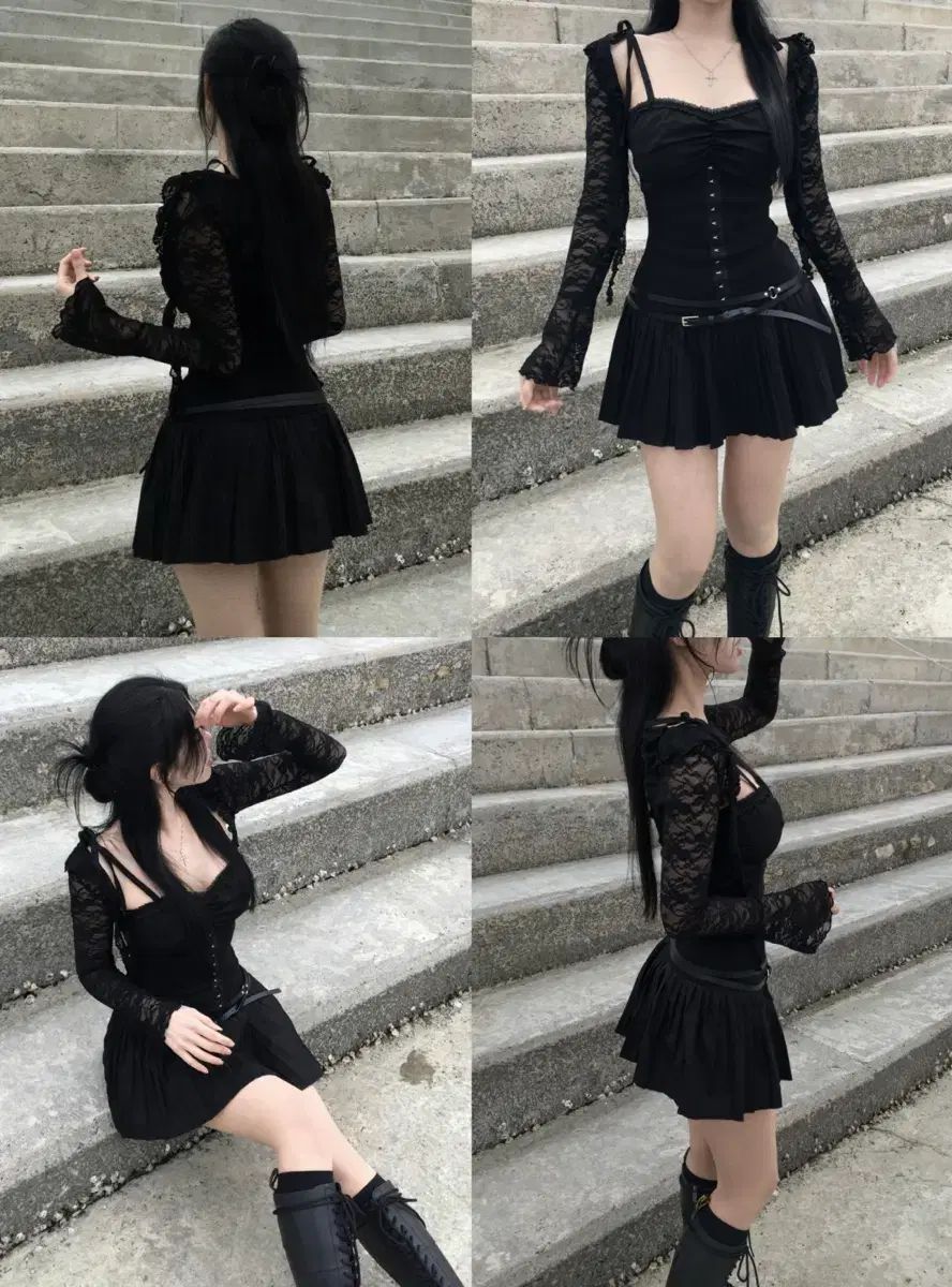 XERIF ストレッチ コルセット プリーツ ONE PIECE ベルト ボレロ