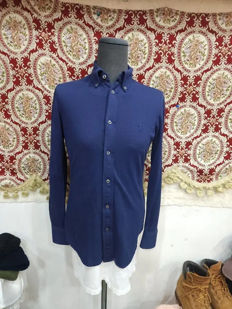 ポロラルフローレン ネイビー ニット オックスフォード シャツ